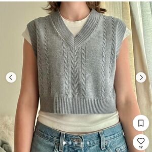 Aritizia Sunday Best Cable Knit Sweater Vest - Size XS